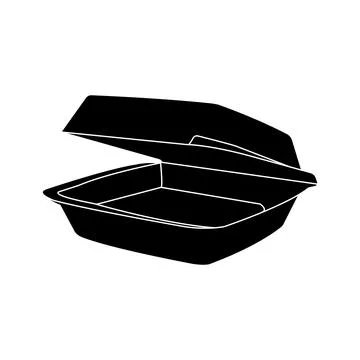 Styrofoam lunch box icon Stock Illustration
