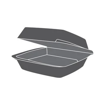 Styrofoam lunch box icon Stock Illustration