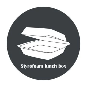 Styrofoam lunch box icon Stock Illustration