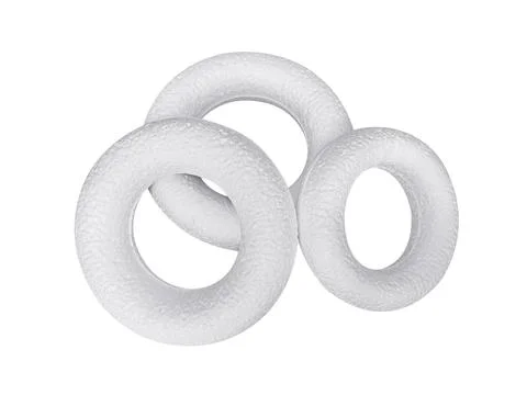 Styrofoam padding for product on white background Stock Photos