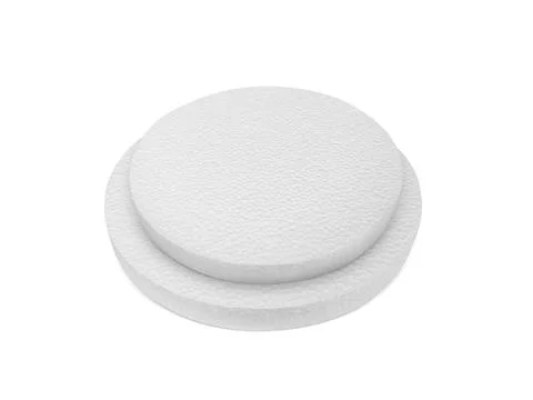 Styrofoam padding for product on white background Stock Photos