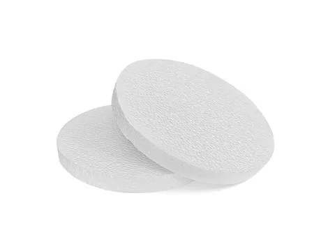 Styrofoam padding for product on white background Stock Photos