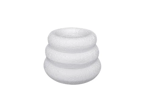 Styrofoam padding for product on white background Stock Photos