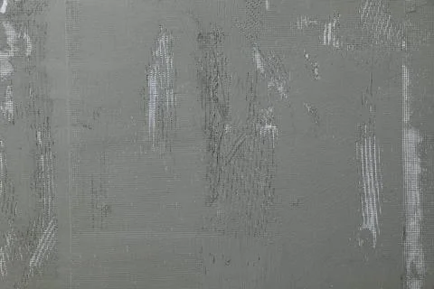 Styrofoam, polystyrene insulation of wall with mortar and netting 库存照片