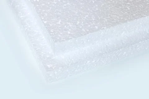 Styrofoam sheet on a white background. polystyrene Stock Photos
