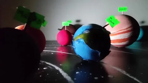 Styrofoam solar system Stock Footage 200213490