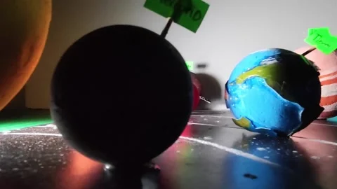 Styrofoam solar system Stock Footage 200240224