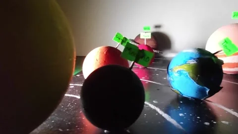 Styrofoam solar system Stock Footage 200240225