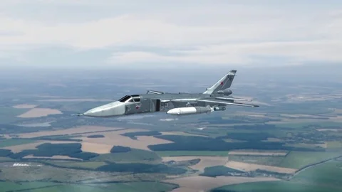 Su-24 Bomber In Flight 動画素材 70174733