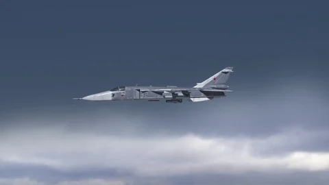 Su-24 Bomber In Flight 動画素材 70175128