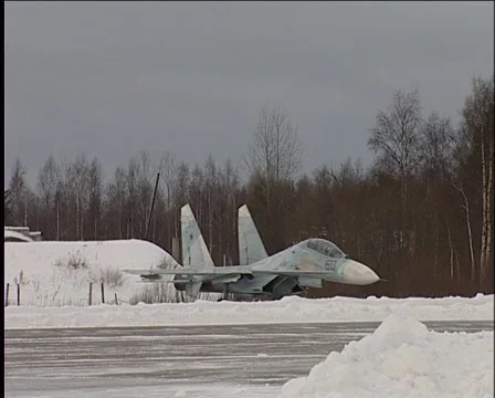Su-27 before flying Stock Footage