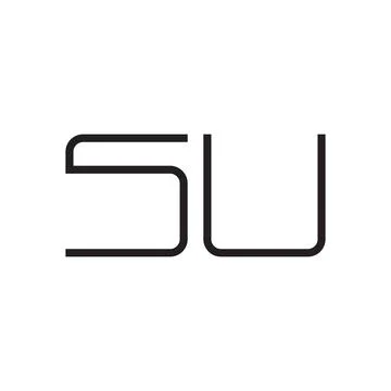 Su initial letter vector logo icon Stock Illustration