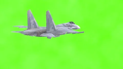 SU35 Flanker green screen Stock Footage 68177511