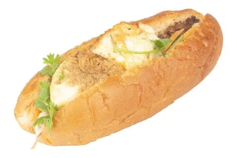 Sub sandwich isolated on white background Stock Photos