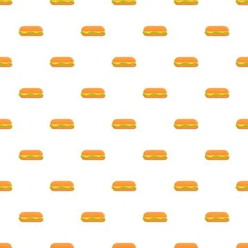 Sub sandwich pattern design creating fast food background Stock Illustration