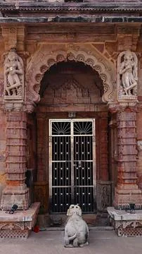 Sub-shrine of Hatkeshwar Temple, Vadnagar, Mehsana, Gujarat, India. Stock-Fotos