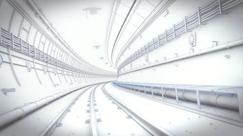 Sub Tunnel Bright (HD) Video stock 10931528