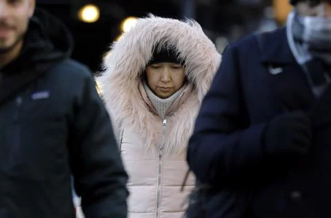 Sub Zero Temperatures New York, USA - 06 Jan 2018 Stock Photos