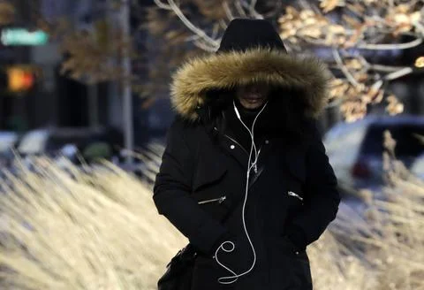 Sub Zero Temperatures New York, USA - 07 Jan 2018 Stock Photos