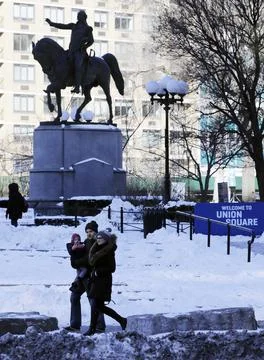 Sub Zero Temperatures New York, USA - 07 Jan 2018 Stock Photos