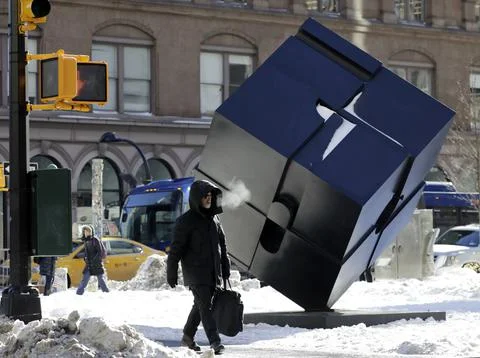 Sub Zero Temperatures New York, USA - 07 Jan 2018 Stock Photos