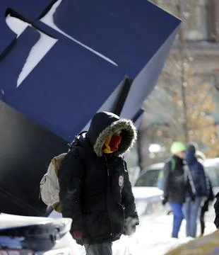 Sub Zero Temperatures New York, USA - 07 Jan 2018 Stock Photos