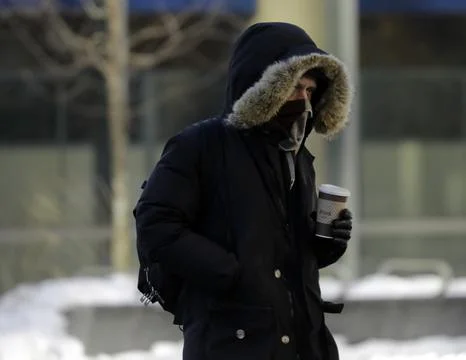Sub Zero Temperatures New York, USA - 07 Jan 2018 Stock Photos