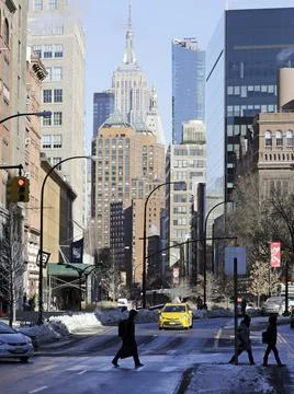 Sub Zero Temperatures New York, USA - 07 Jan 2018 Stock Photos
