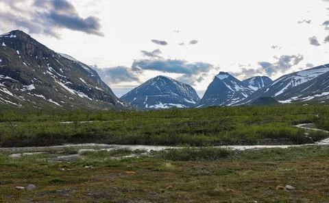 Subarctic mountain landscape 写真素材