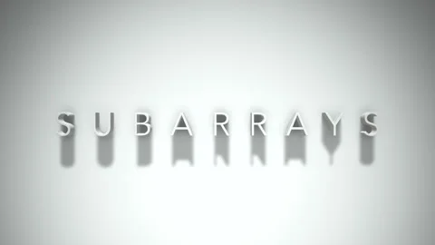 Subarrays 3D title animation with shadows on a white background Stock Footage 296861090