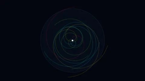 Subatomic Particle Bubble Chamber Cloud Tracks Loop Vídeo Stock 345874129