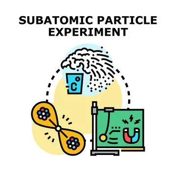 Subatomic particle experiment illustrating quantum physics research Stock Illustration