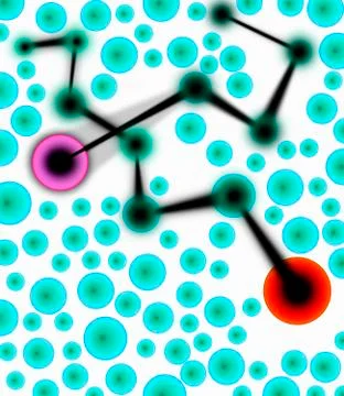 Subatomic particles, artwork Stock Illustration