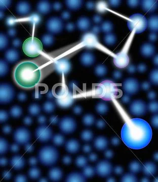 Subatomic particles, artwork Stock Illustration