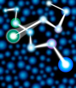 Subatomic particles, artwork Stock Illustration