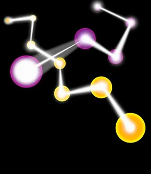 Subatomic particles, artwork Stock Illustration