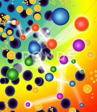 Subatomic particles, artwork Stock Illustration