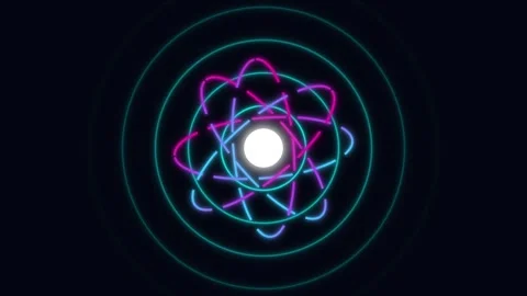 Subatomic Quantum Physics Energy Ring Orbit Core Stock Footage 341845219