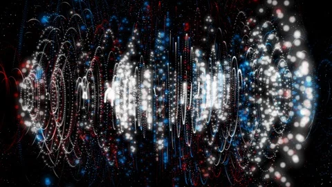 Subatomic world in a futuristic animation Stock Footage