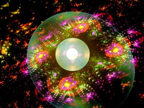 Subatomic world Stock Illustration