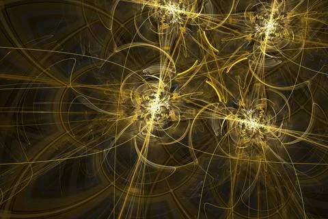 Subatomic Yellow Stock Illustration