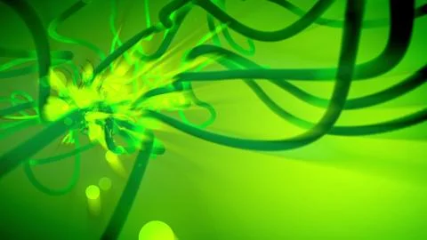 Subconscious 3d rendering of mysterious fantasy strokes and explosions of lig Stock Illustration