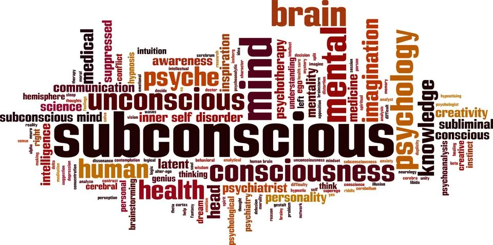 Subconscious word cloud Stock Illustration
