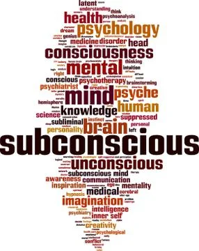 Subconscious word cloud Stock Illustration