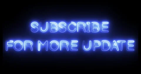 Subcribe for more update neon text animation Video stock 287400507