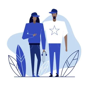Subculture flat characters 4 Stock Illustration