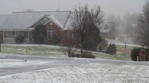 Subdivision Blizzard Stock Footage 33821218