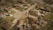 Subdivision Devastated By Tornado Stock Footage