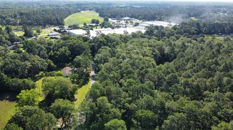Subdivision in woods Stock Photos