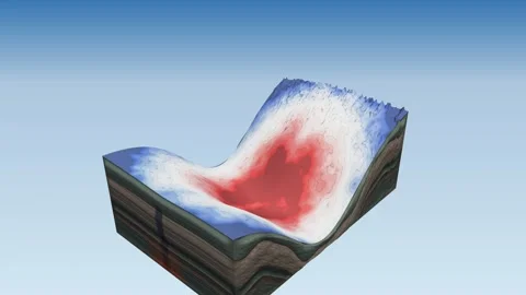 Subduction trench gravity Vídeos de archivo 343016635